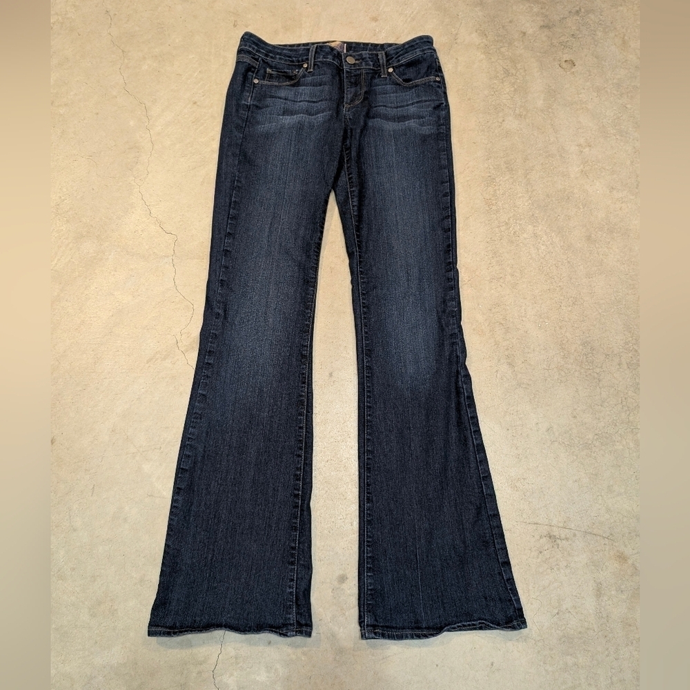 Paige Noah Flare Leg Jeans Women's 28 Dark Blue Low Rise
